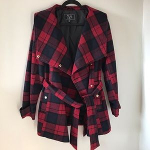 Plaid Pea Coat